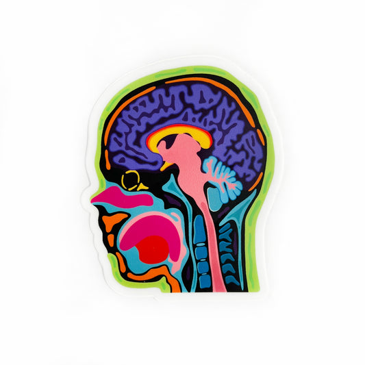 "Sagittal" Head MRI Sticker