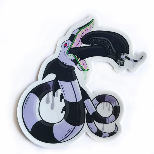 Beetlejuice Xenomorph Sticker