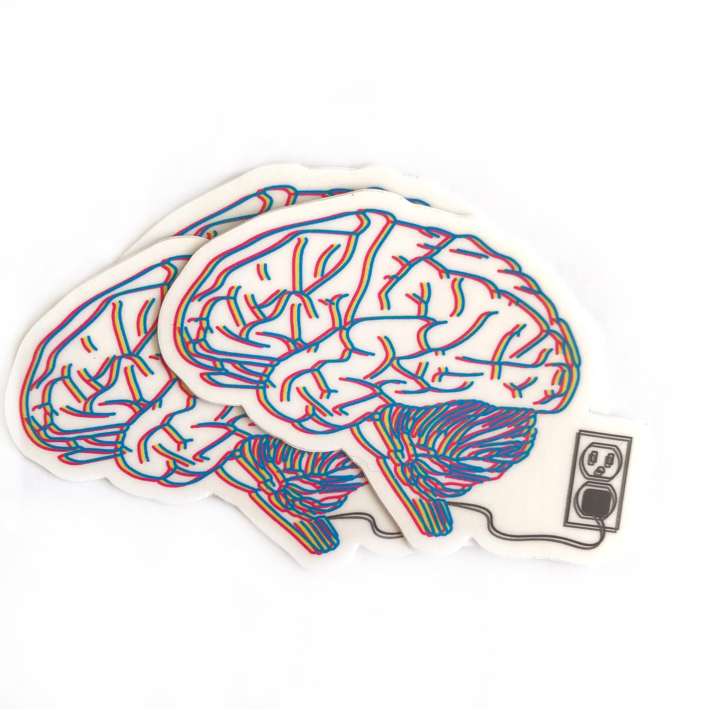 Electrified Brain Sticker