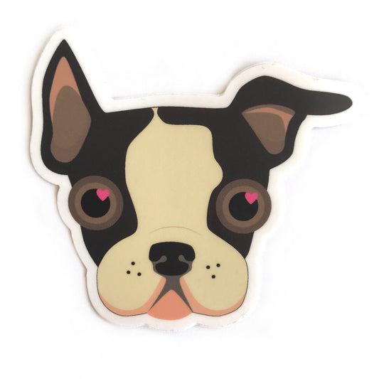 "Puppy Love" Boston Terrier Sticker