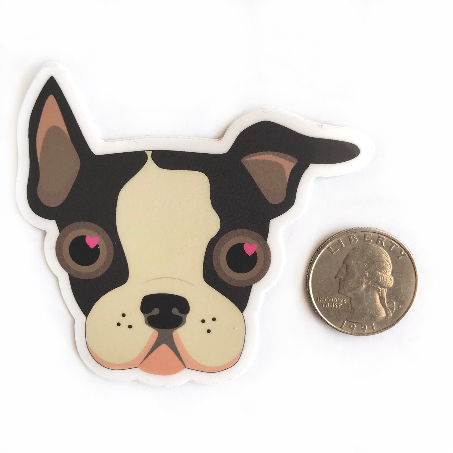 "Puppy Love" Boston Terrier Sticker